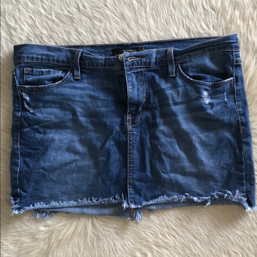 Flying Monkey denim skirt